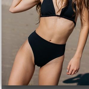 Retro high waisted bathing suit bottoms